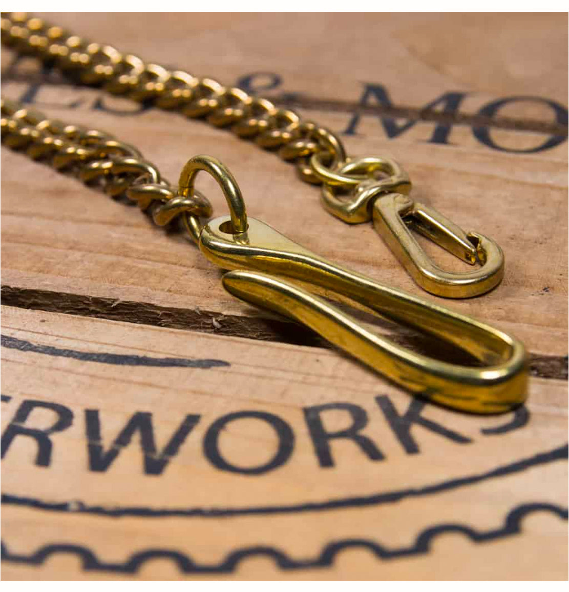 Solid Brass Wallet Chain - Idle Torque
