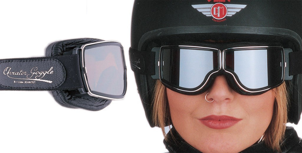 aviator motorcycle goggles T2 Black