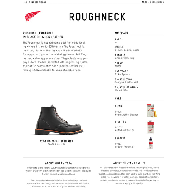 Roughneck Moc Toe Work Boots 2949 - Black Oil Slick