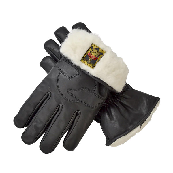 Merino Wool Lined Cruiser Gloves - Black