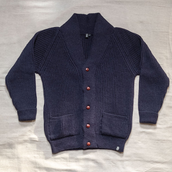 British Wool Cardigan - Navy