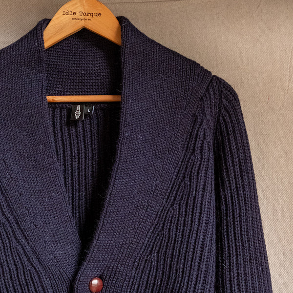 British Wool Cardigan - Navy