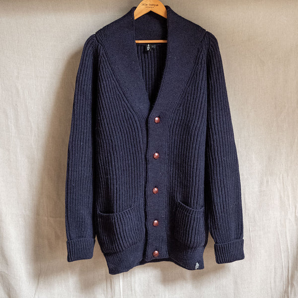 British Wool Cardigan - Navy