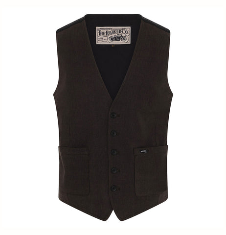 Rokker tweed vest dark grey