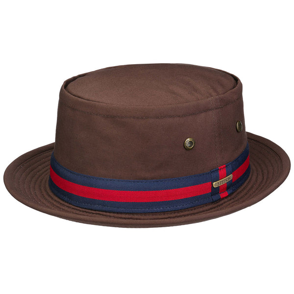 Cloth Classic Band Porkpie Hat - Brown