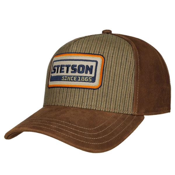 Retro Stripes Leather Cap