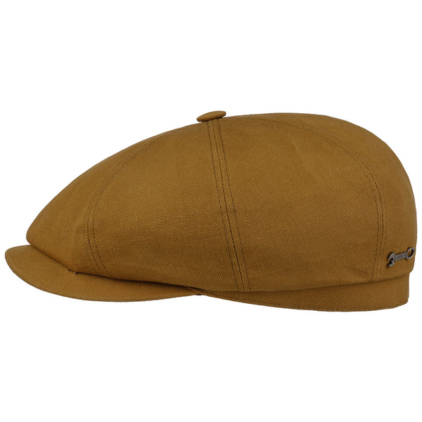 Hatteras Waxed Cotton Garage Flat Cap - Tan