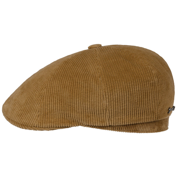 Hatteras Carson Cord Garage Flat Cap - Beige