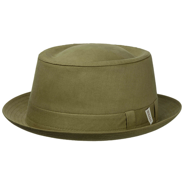 Cotton Pork Pie Cloth Hat - Olive