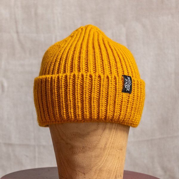Merino Wool Beanie - Mustard