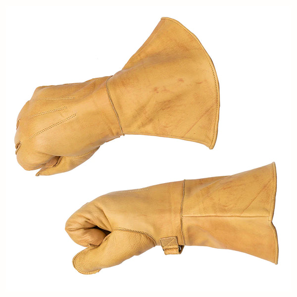 Cloth Gauntlet Fleece Lined Gauntlet - Tan - Idle Torque