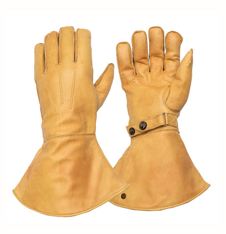 Goldtop tan gauntlet glove