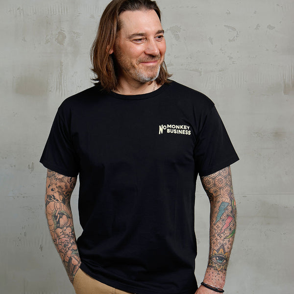 1969 Sports Tee - No Monkey Business - Black