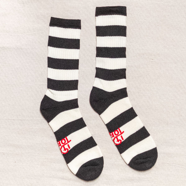 Bandit Socks - Black/Latte