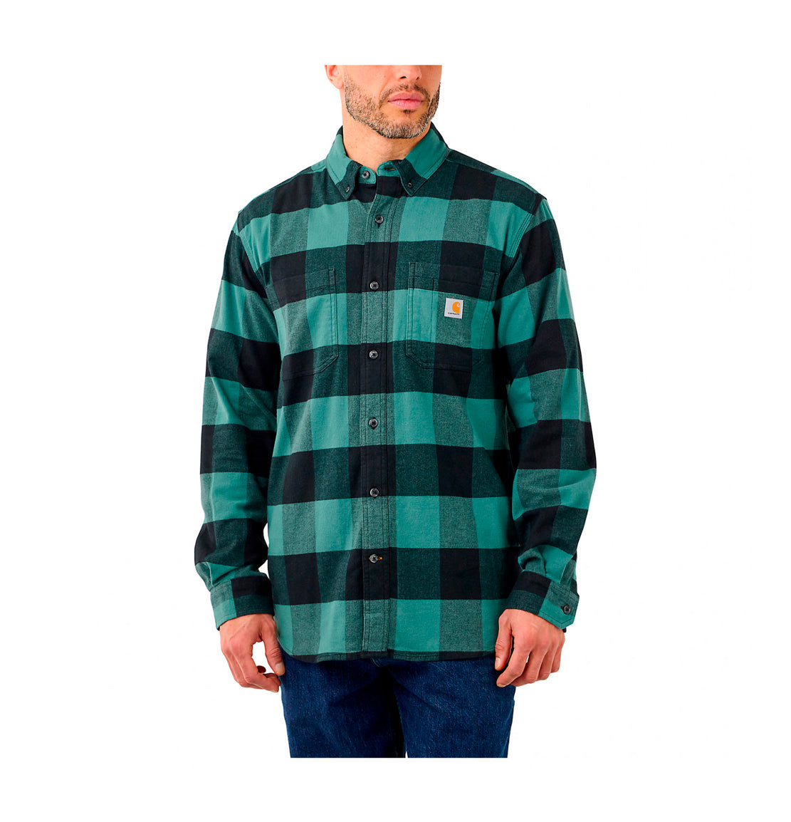 Carhartt green flannel shirt