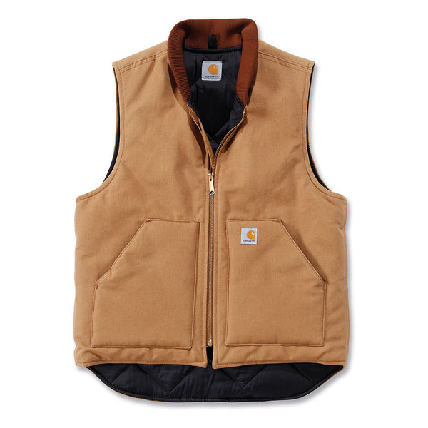Duck Arctic Quilt Lined Vest Brown Idle Torque - Main Image