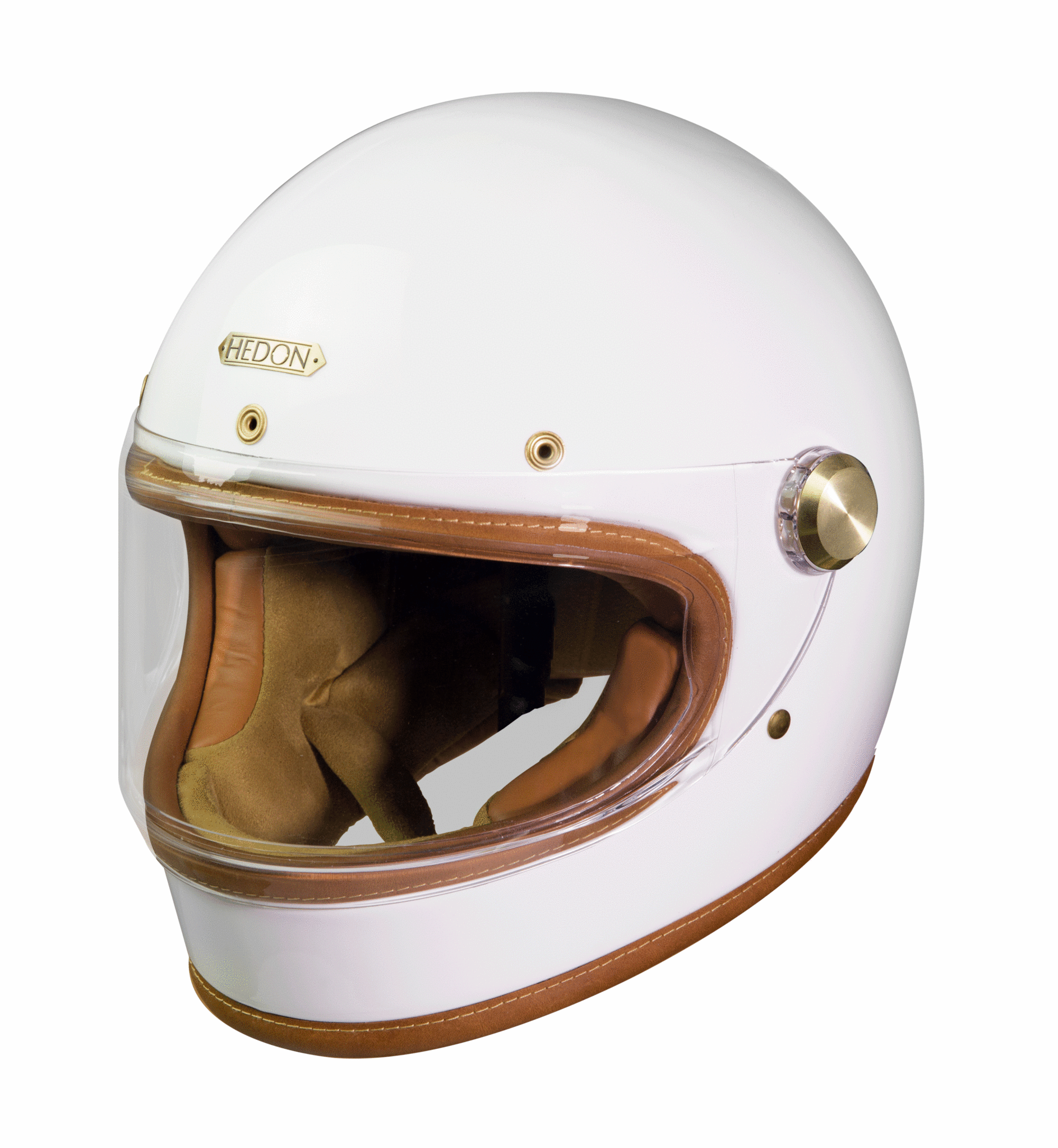 Hedon Heroine racer knight white motorcycle helmet
