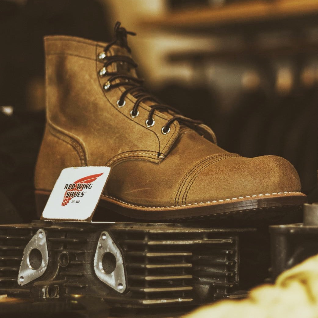 Redwing iron ranger 8083 hawthorne suede boots