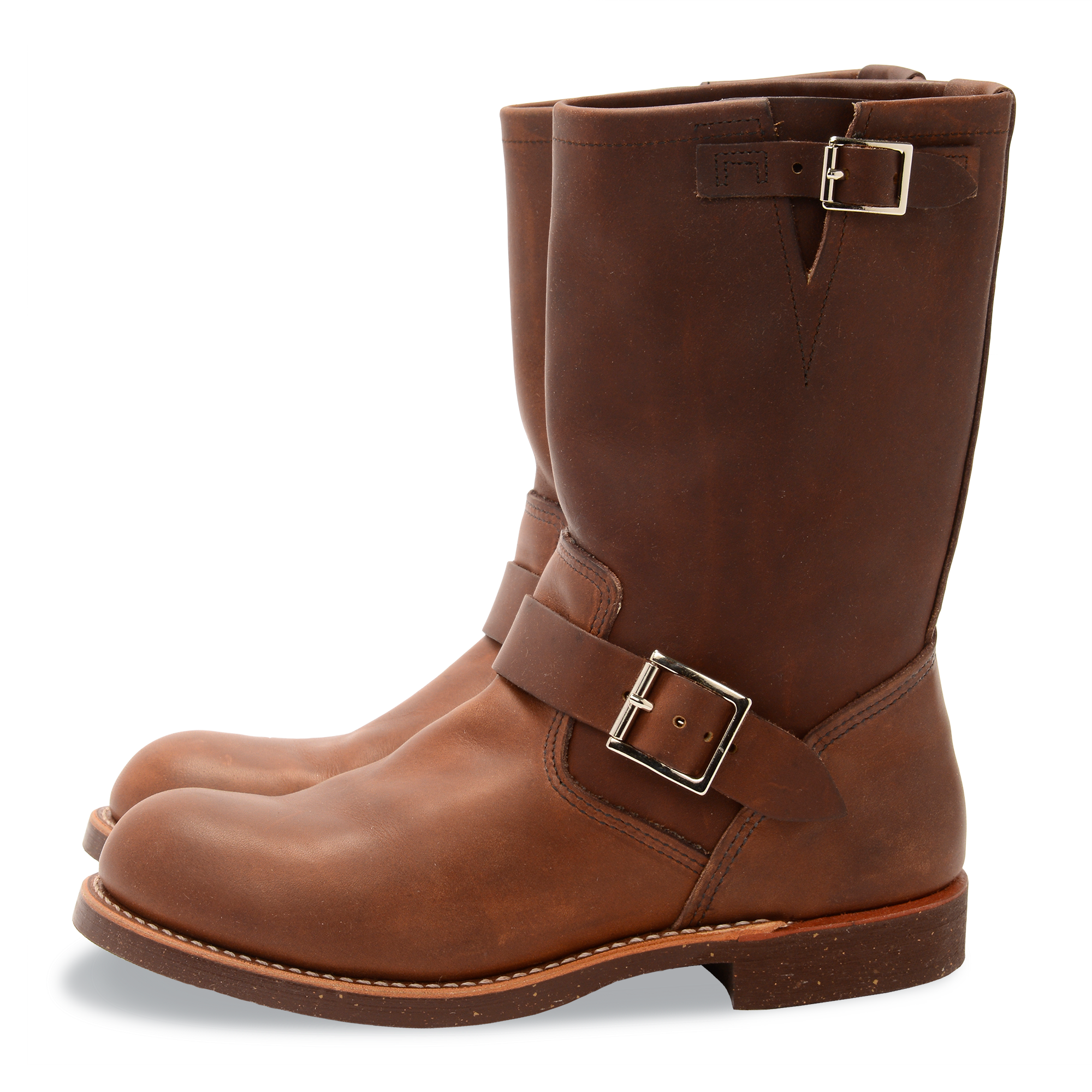 Brown redwing engineer boots