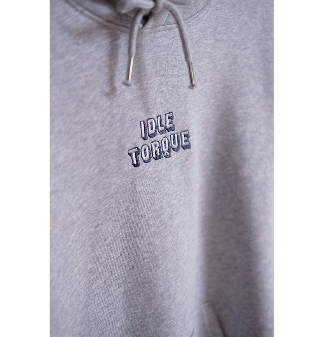 Organic Pull Over Hoodie - Heather Grey - Idle Torque