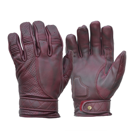 Goldtop oxblood gloves