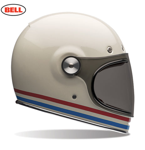 Bell Bullit Motorcycle Helmet Stripes Pearl White