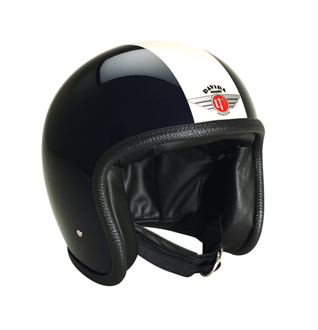 Davida Speedster V3 - Black White motorcycle helmet
