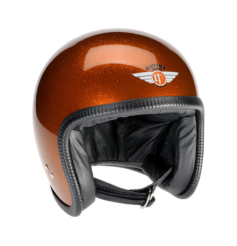 Davida Speedster V3 - Cosmic Flake Orange motorcycle helmet