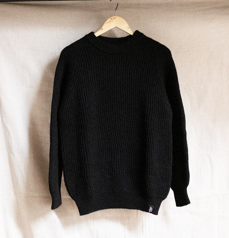 Black British wool jumper